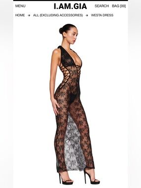 I.AM.GIA SOLD OUT WESTA DRESS in Black Size Large